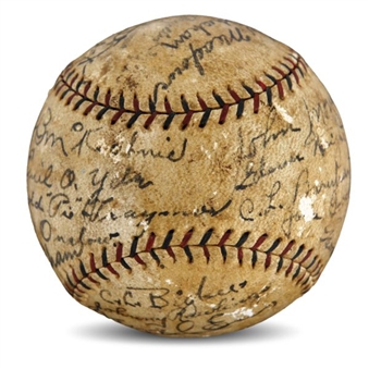 1925 Pittsburgh Pirates World Champions Team Signed Baseball With an Amazing 29 Signatures and Five Hall of Famers